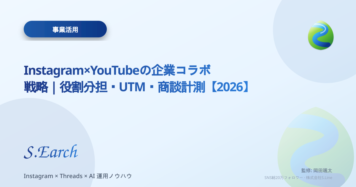 Instagram×YouTubeの企業コラボ戦略|役割分担・UTM・商談計測【2026】